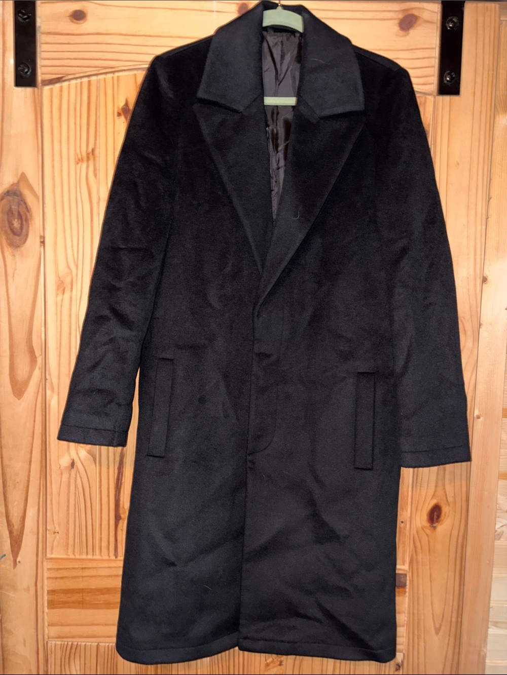 ASOS Black Pea Coat long coat size Small
